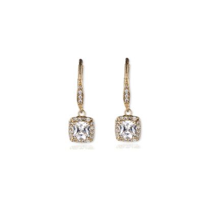 Gold crystal chandelier drop earrings